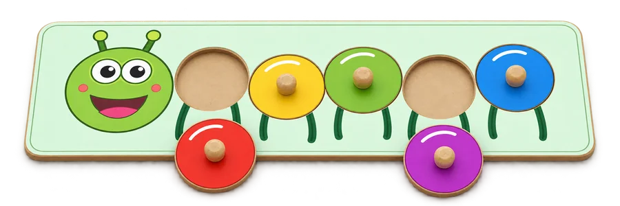Caterpillar knob puzzle